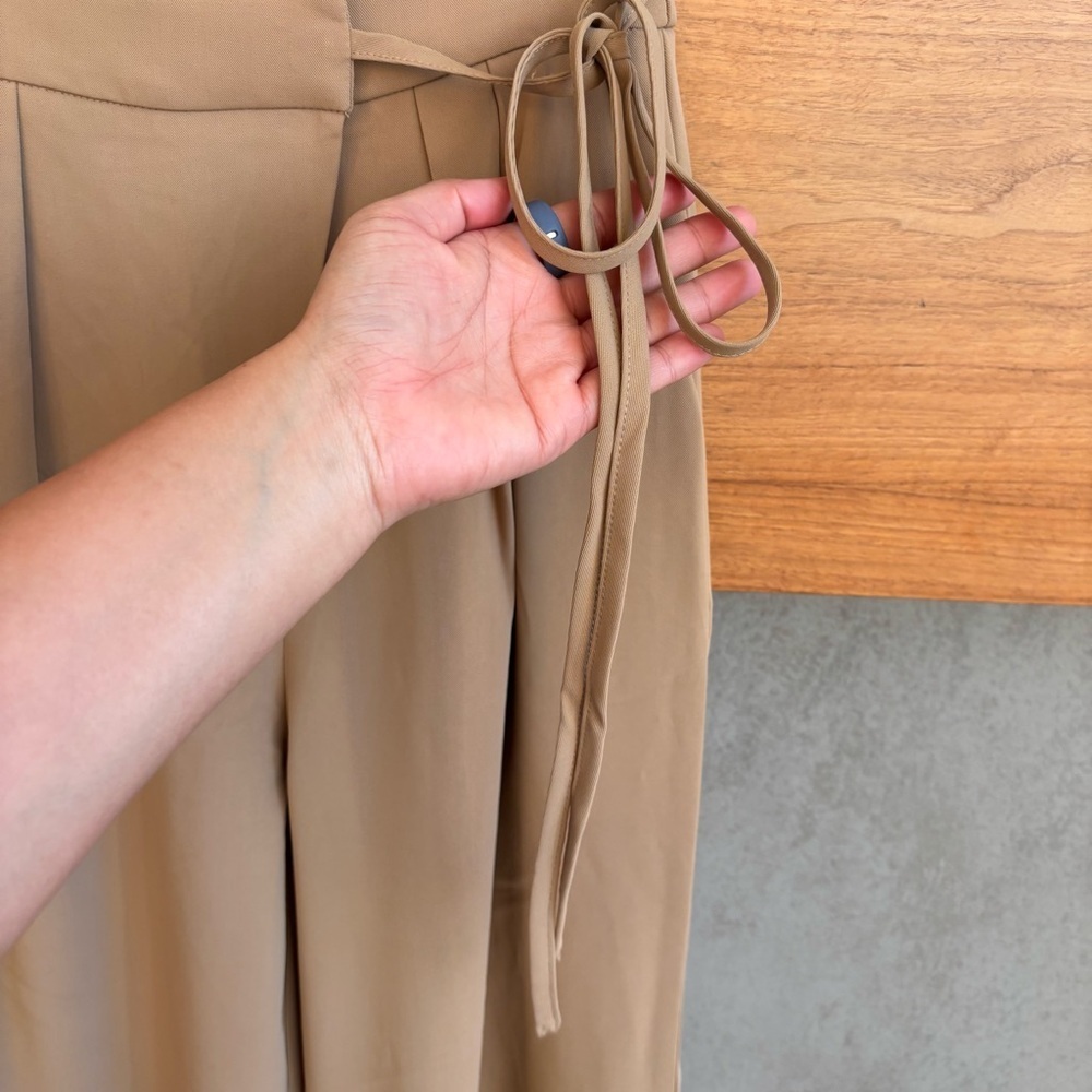 Commense Tie Waist Flowy Wide Leg Dress‎ Pants, Size S - Picture 8 of 13